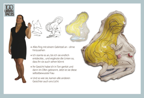 100 Urban Faces - Zeichnungen und Keramik